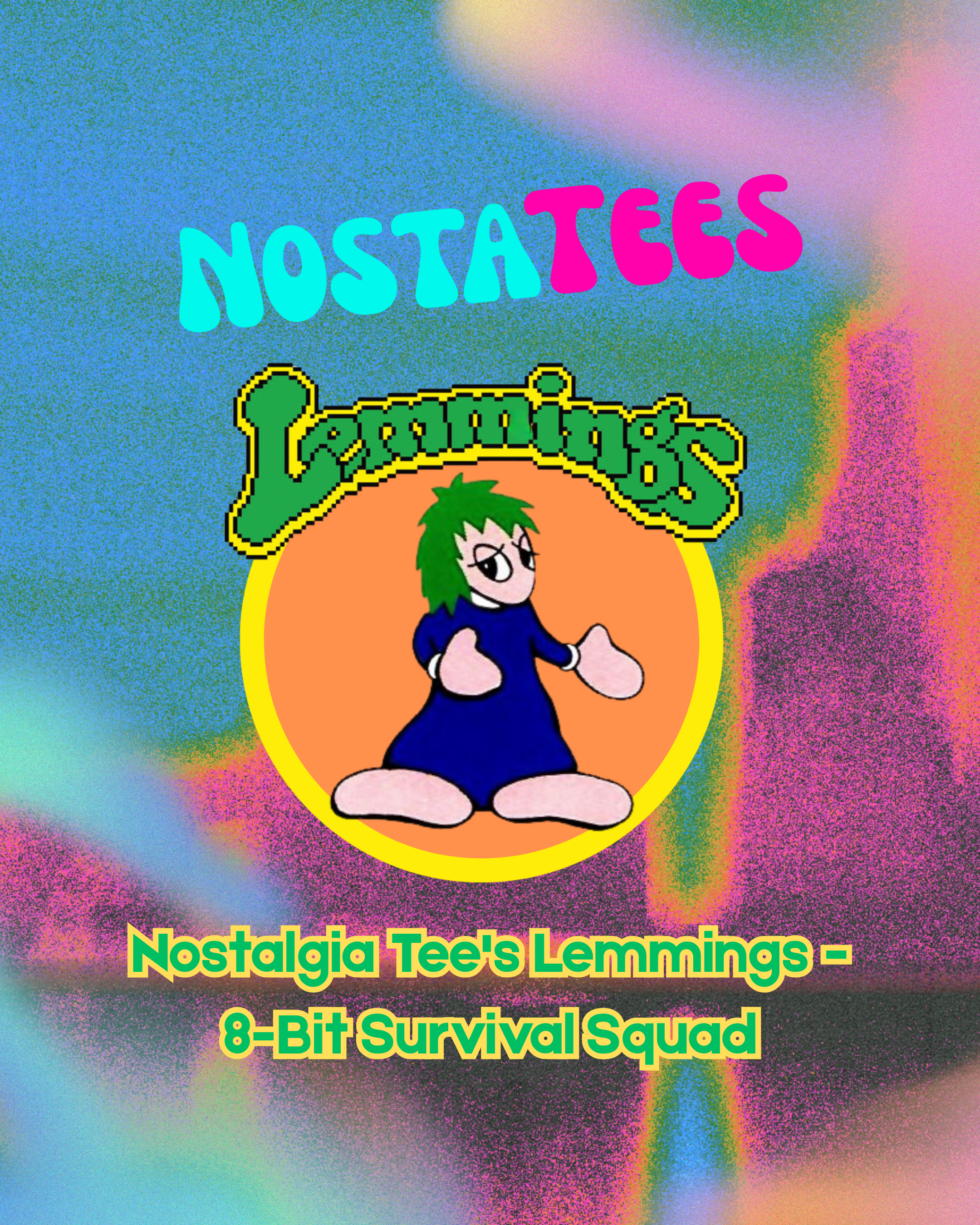 Nostalgia Tee's Lemmings - 8-Bit Survival Squad